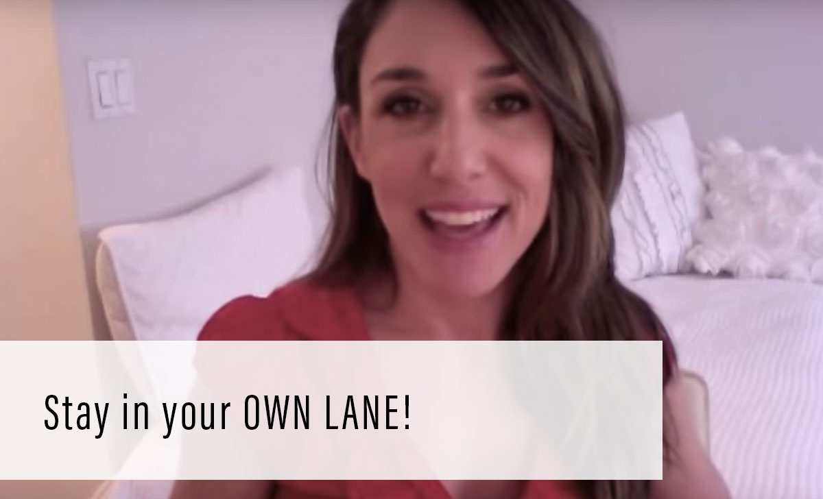 Stay in your OWN LANE
