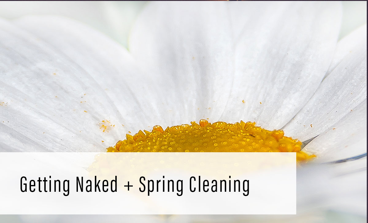getting naked + spring cleaning